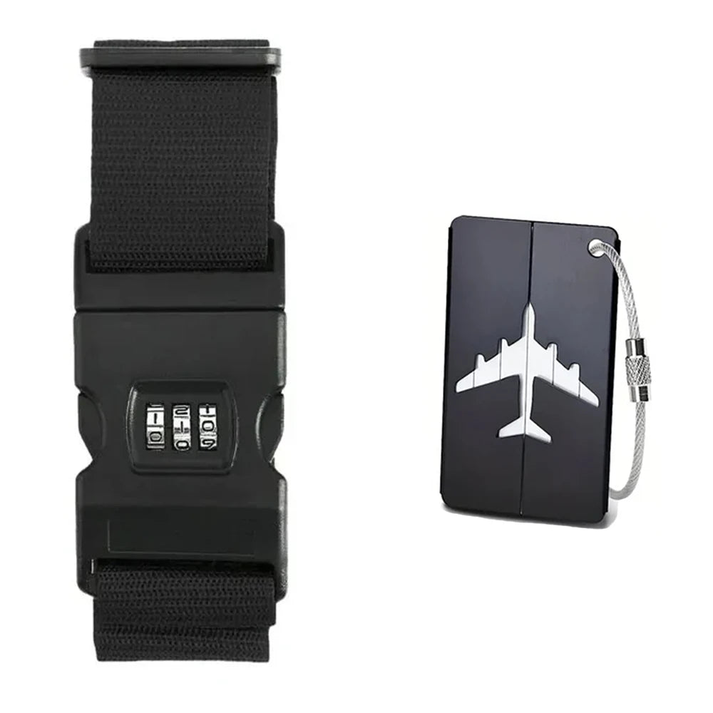 Adjustable Luggage Belts Strong Elastic Extra Safety Travel Suitcase Luggage Baggage Security Straps Tie Belt Carry On Straps