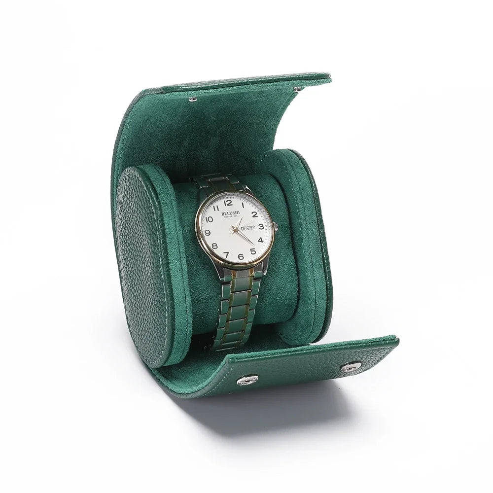 Embers Leather Watch Roll 1 2 3 slots Luxury Genuine Watch Storage Box Travel Bag Watch Case Gift Box Watch Pouch\]p;