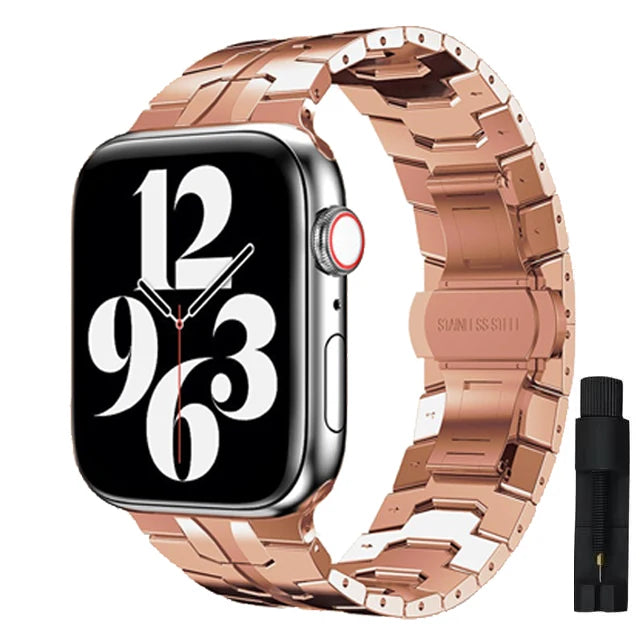 Ultra 2 Titanium Color Strap For Apple Watch 49mm 45mm 44mm 42mm Luxury Metal Band For IWatch 8 9 46mm Stainless Steel Bracelet