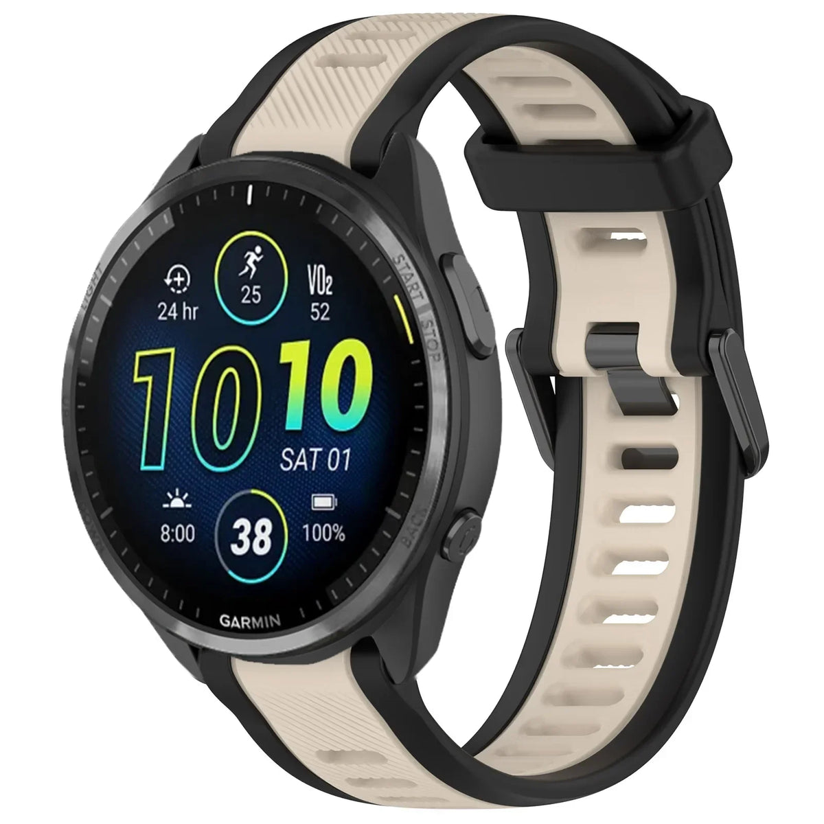 18mm 22mm 20mm Official Silicone Strap for Garmin Forerunner 970 570 55 965 265 165 Venu 3 2 Vivoactive 6 5 Band Bracelet Correa