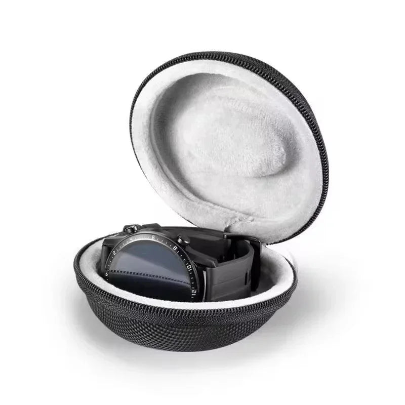 Portable Watch Travel Case EVA Watch Storage Box Waterproof Watch Holder Zippered Smartwatch Container Single Watch Organizer