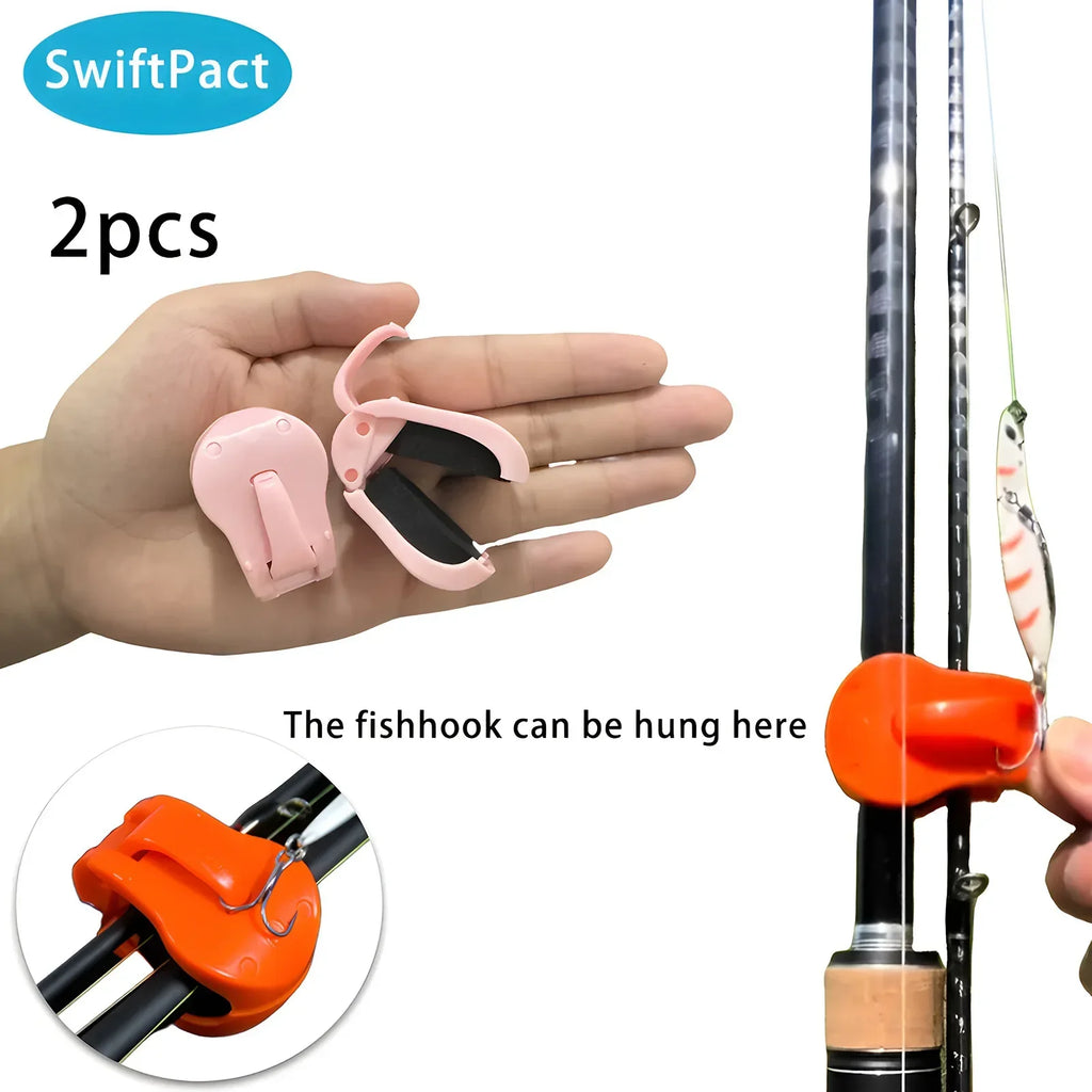 2pcs Quick-attach Fishing Rod Clip Tool-free 1-hand Holder For Freshwater Rods Secure Grip Tackle Organizer Utility Tools