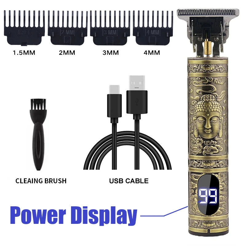 Professional Carving Hair Clipper For Men T9 Electric Hair Cutting Machine Barber Rechargeable Provide Comfortable Shave Clipper