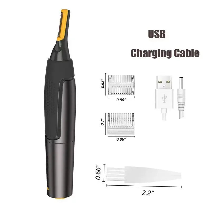 Electric Nose Hair Trimmer Waterproof Easy To Operate Ear Trimmer Safe Face Care Rechargeable Nose Hair Trimmer For Men