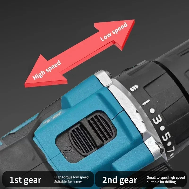 Genuine Makita DDF487 18V Brushless Li-ion Cordless Drill, Rechargeable Power Tool Kit for Household, Farm & Auto Repair