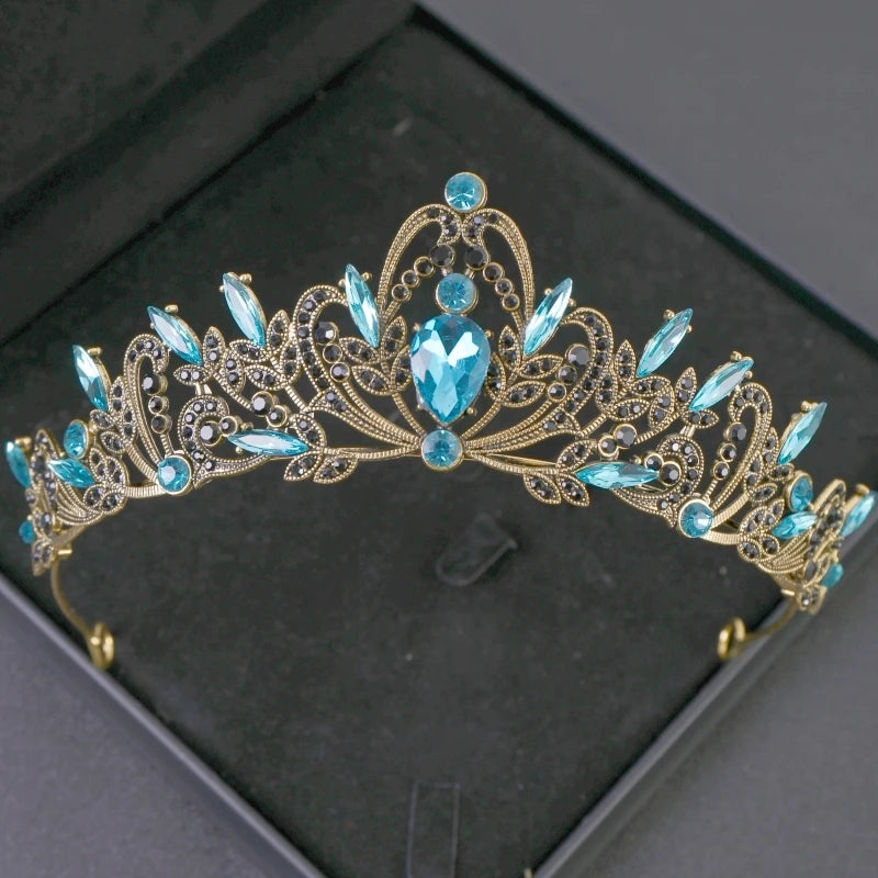 Bridal Headwear Purple-Colour Women's Grand Party Crown Birthday Tiaras