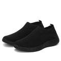 Women's Solid Color Sneakers Breathable Flying Woven Outdoor Shoes Lightweight Low Top Running Shoes