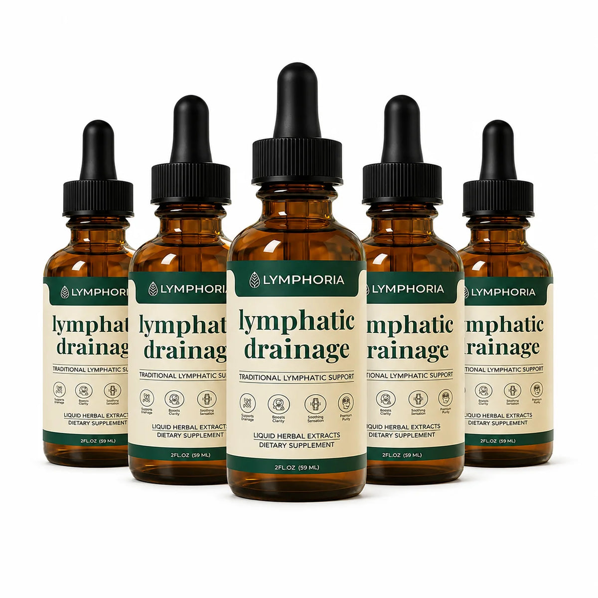 Lymphatic Support Drops Natural Herbal Extract Gentle Liquid Formula Circulation Care Swelling Discomfort Relief for Adults