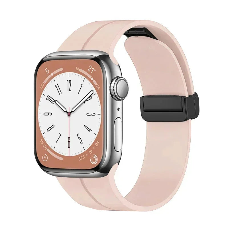 Magnetic Strap For Apple watch ultra band 44mm 45mm 49mm 40mm 41mm 42mm 38mm 45 mm Silicone Bracelet iWatch Series 7 8 se 6 5 3