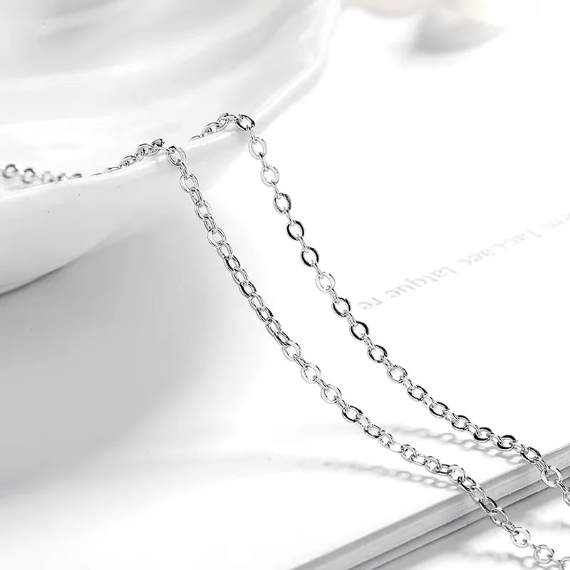 New 2ct Moissanite 925 Sterling Silver Necklace Pendant Chain Fine Jewelry for Woman Wedding Sparkling Classic Party Fashion