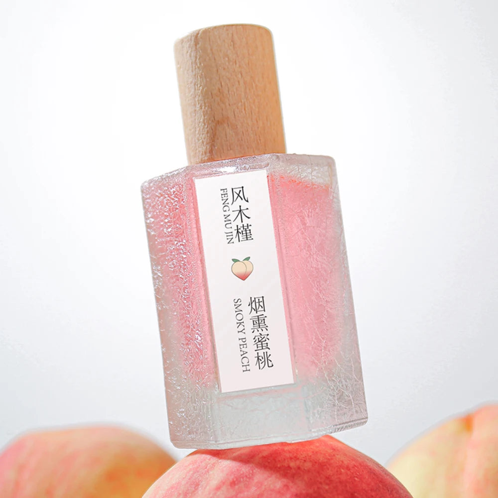 2Pcs Fruity Eau de Toilette for Women, Peach Blossom & Watermelon Fresh Perfume Spray, Sweet Floral Body Fragrance Gift Set