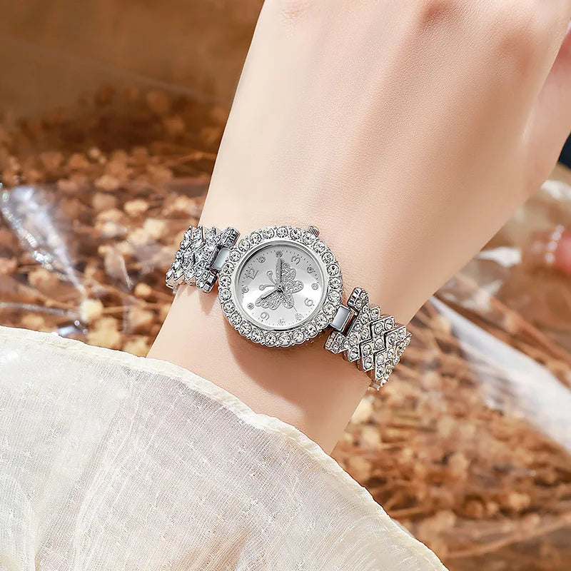 Fashion Roman pattern diamond inlaid women's watch quartz watch bracelet women's watch