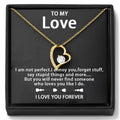 Jewelry To My Love 14K Gold or Silver Forever Love Pendant Necklace Gift For Wife Her Romantic Christmas Birthday Valentine Gift