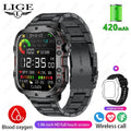 2026 Rugged Military Smart Watch Men Outdoor Watches lP68 Waterproof 2.01" Al Voice Bluetooth Call Smartwatch For Android lOS