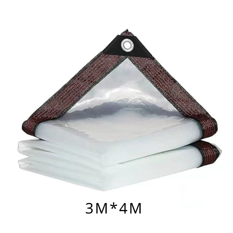 Transparent Waterproof Cloth with Gasket - Perfect for Gardens, Courtyards, Chicken Coops, Porch Awnings, and Camping