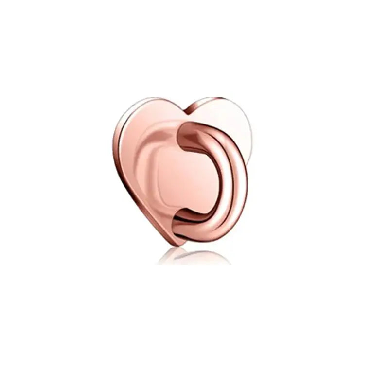 Adhesive Metal Heart Phone Charm Holder Mobile Phone Xyun Finger Ring Stand Hooks Buckle Charms Clasp DIY Accessories String