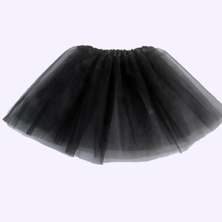 Girl Elastic Ballet Dancewear Tutus Mini Skirt For Birthday Party Dance 3 Layer Tulle Tutu Skirt for Kids Princess 2-8Y Girls