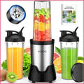 Personal Blender for Smoothies with 3x22oz To-Go Cups, 22000 RPM, Detachable Blade, Portable, Black