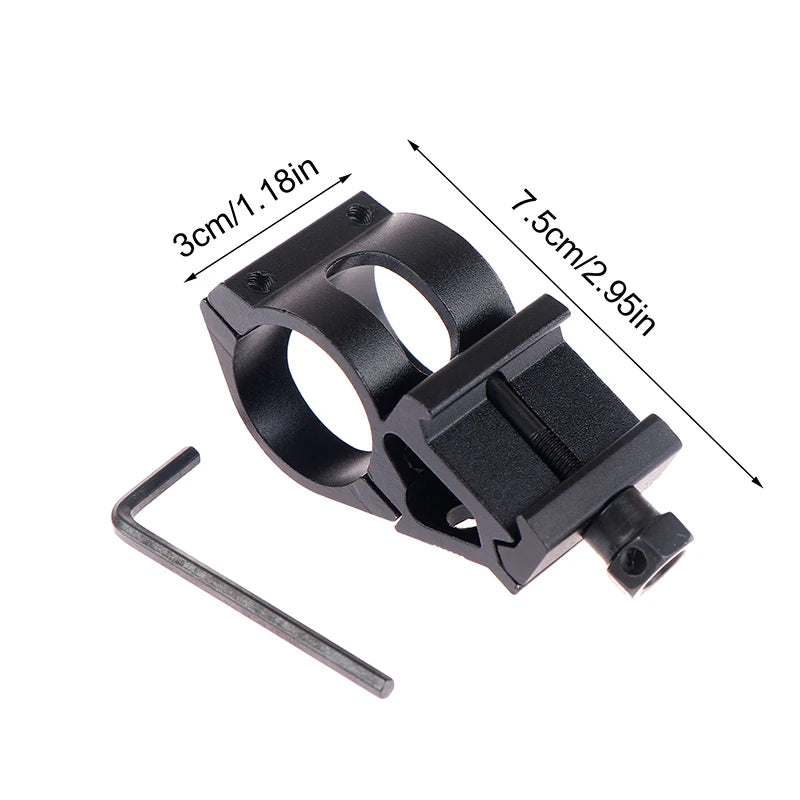 1Pair 25.4mm Quick Release Offset Flashlight Scope Mount 20mm Rail 45 Degree Sight Mount Hunting Accessories