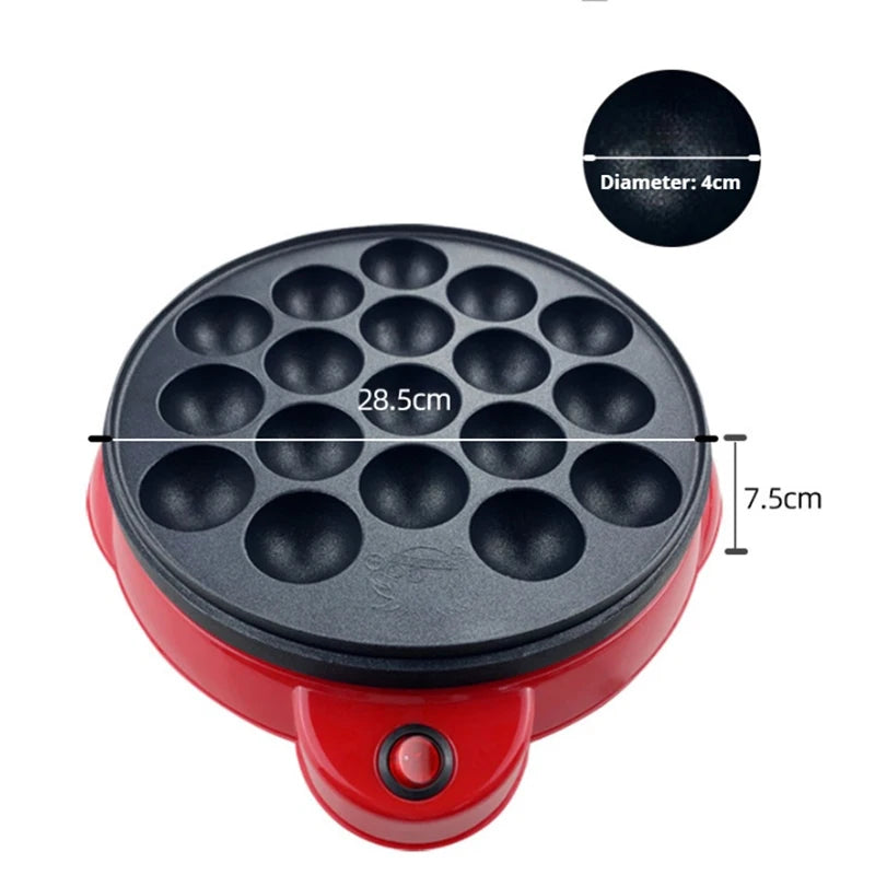 220V 2 in 1 Electric Takoyaki Octopus Ball Baking Machine Steak Maruko Maker Grill Pan Professional Breakfast Cooking Tool