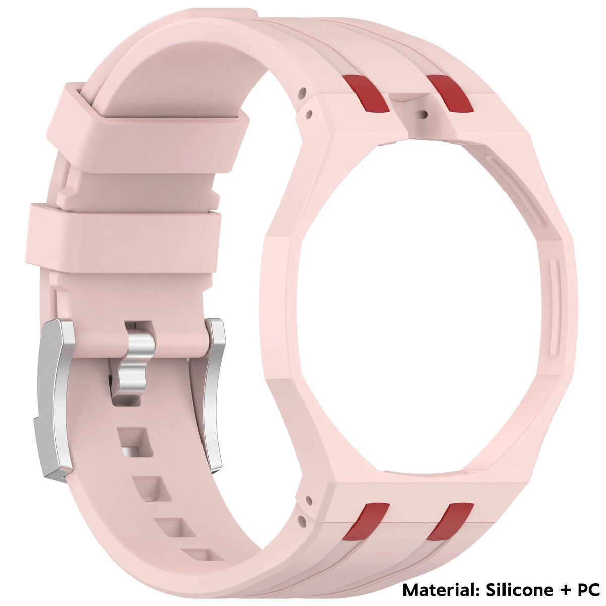 2 IN 1 PC Mod Kit Case Frame +Strap for Swatch AP Royal Pop Modification Integrated Silicone Matte Cover Bumper Band Accessories