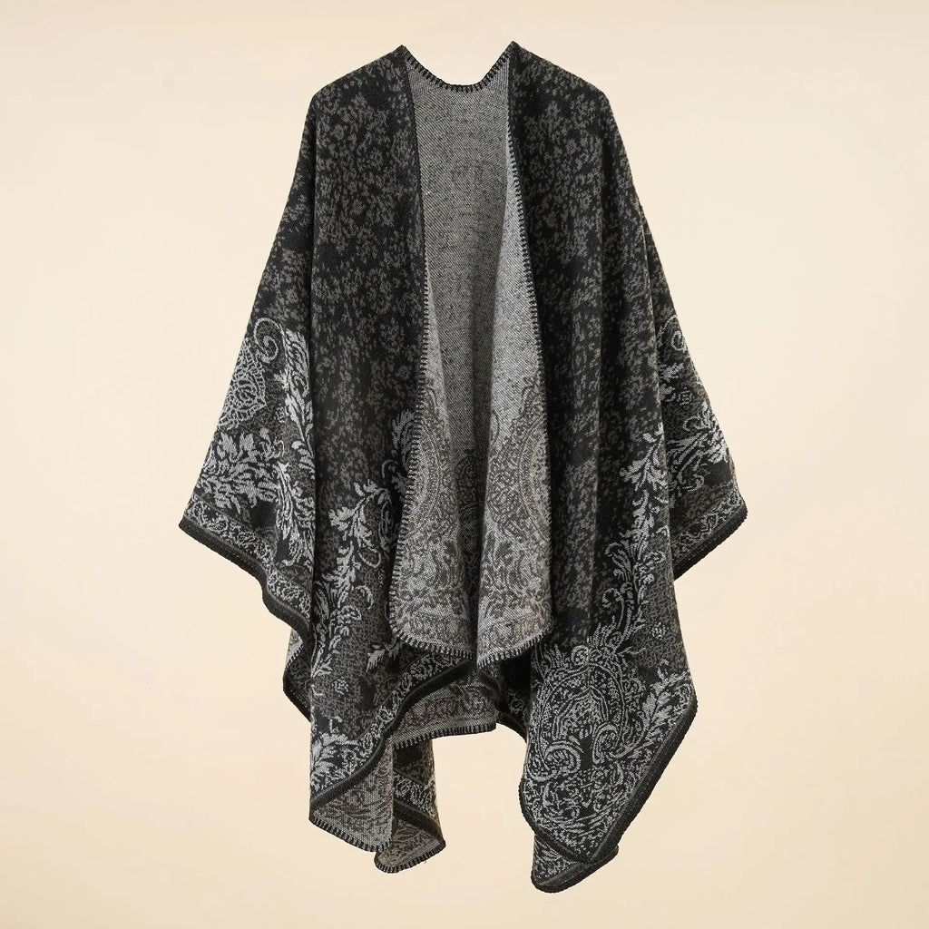 Cashmere Winter Warm Ponchos And Capes For Women Foulard Femme Shawls and Wraps Floral Pashmina Female Bufanda Mujer