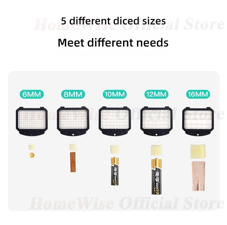 Homewise Cut Cubes and Slicing and Shredding Knife Accessories for M1 Commercial Multifunctional Vegetable Machine