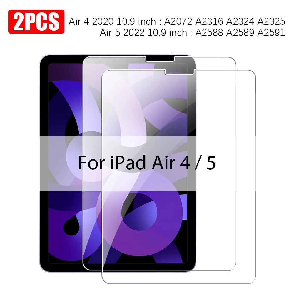 Tempered Glass For Ipad Pro 13 M5 M4 2025 12.9 Air 11 5 4 3 2 M3 M2 Screen Protector A16 10 9 9th 10th Generacion Mini 7 6 Film