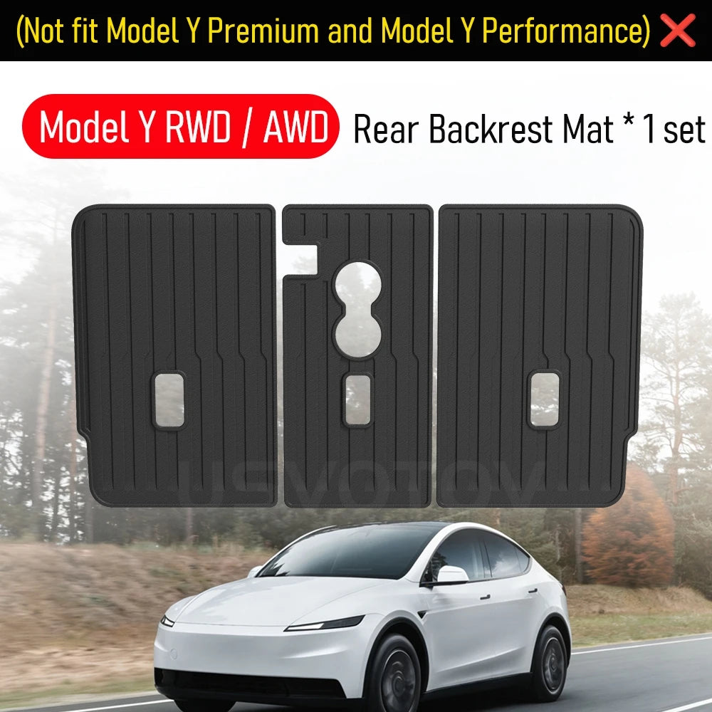 Floor Mats for 2026 2025 Tesla Model Y RWD AWD Trunk Mats Cargo Liner Frunk Backrest Mat Pads Accessories (Standard Models Only)