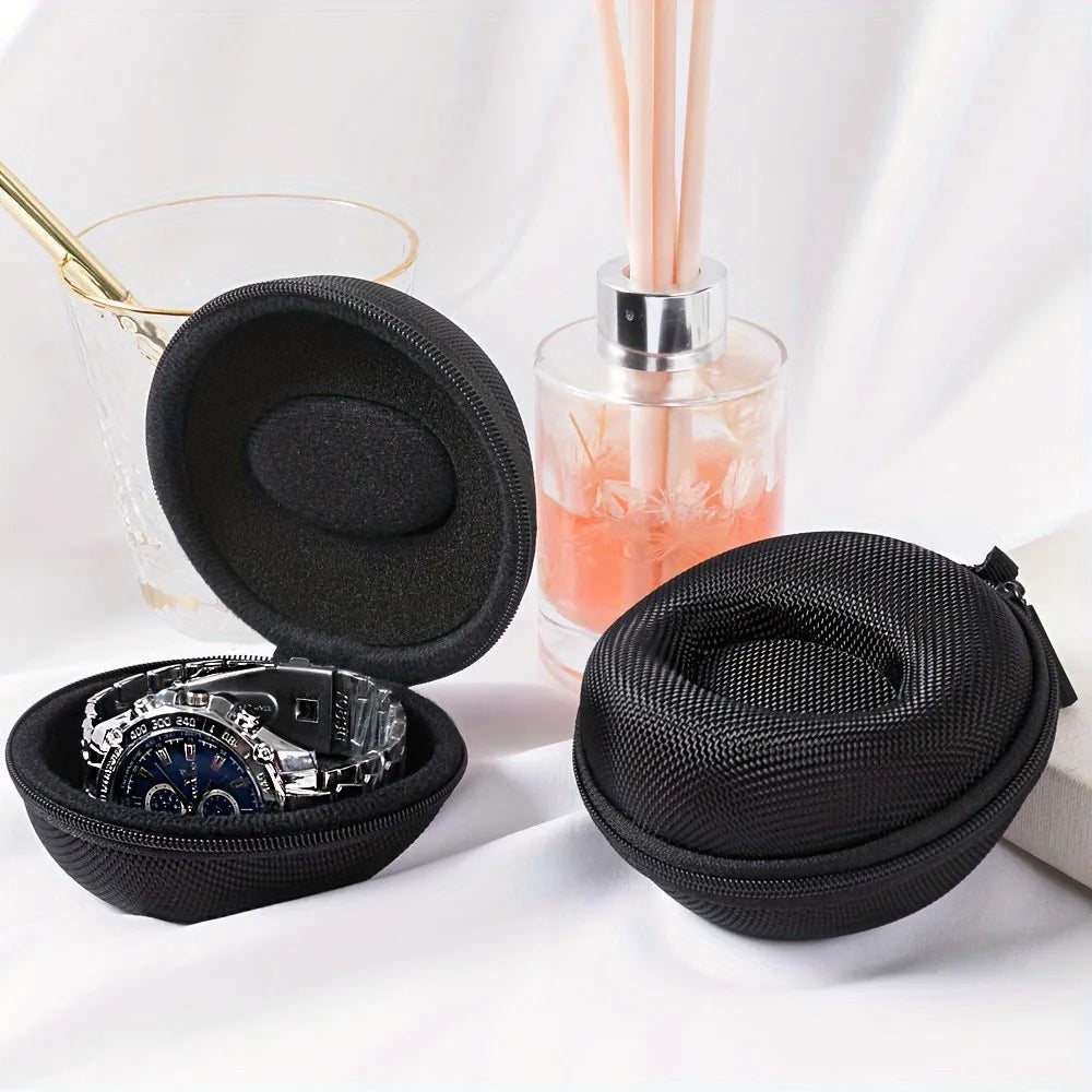 1PC EVA Single Watch Travel Case Portable Watch Storage Box with Zippered Watch Organizer Holder For Smartwatch Wristwatch