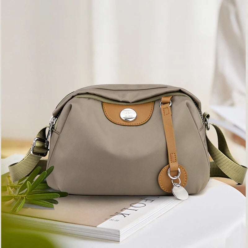 Fashion Nylon Shoulder Bags For Women Waterproof Shell Crossbody Bag Fashion Solid Color Messenger Handbags Shopping Purse