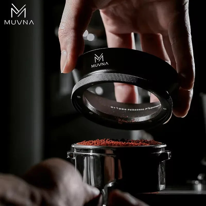 MUVNA Magnetic Dosing Ring Funnel 51/53/58mm, Espresso Ring Dosing Anti-Spill with Magnet Fit Portafilter Barista Accessories