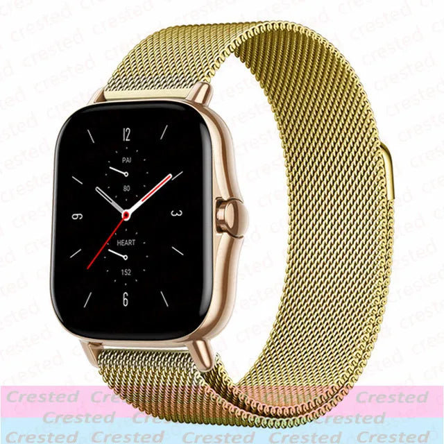20mm/22mm Milanese band For Amazfit GTS/4/2/3/GTS2 Mini/GTR 47mm/GTR2/4/3/Pro stratos Metal Watch Bracelet Amazfit bip 5 6 strap