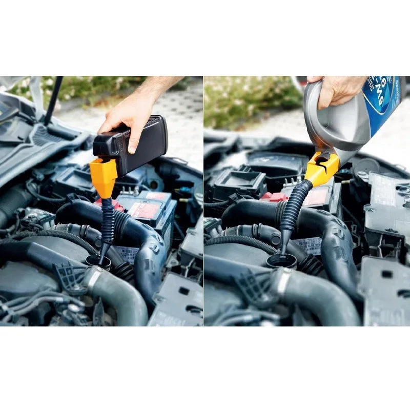 Plastic Car Motorcycle Refueling Oil Funnel Filter Quick Change Tool Accessories