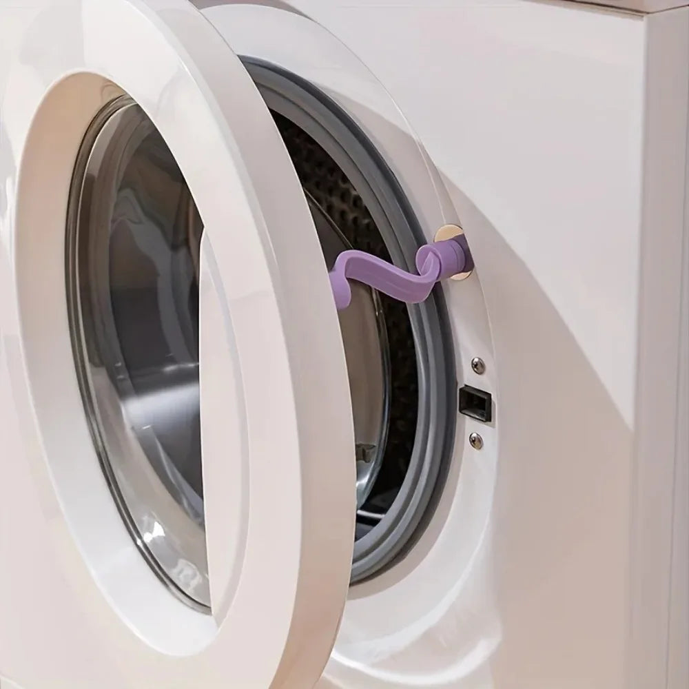 1pc laundry door safety lock - ventilated and anti mold, washing machine and bathtub protection clip, 0.79X3.94 inches