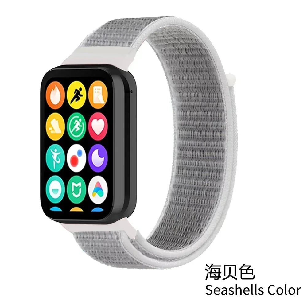Nylon Strap for Xiaomi Mi Band 9/8 Pro Breathable Replaceable Bracelet Wristband Correa Redmi Watch 4/5/6 Watchband Accessories