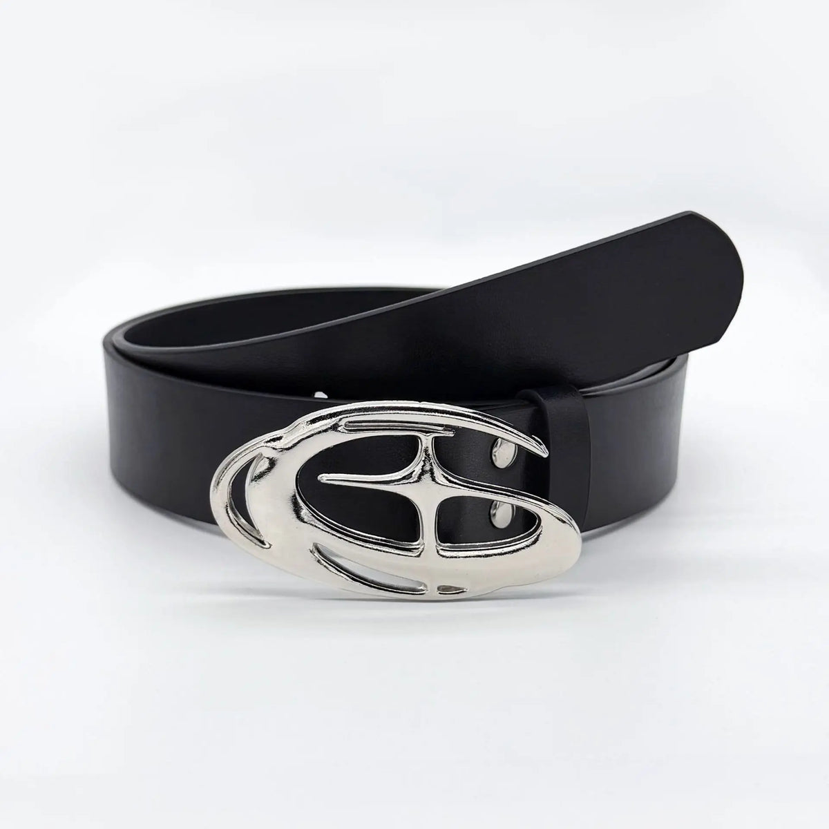 2025 Y2K Punk Hollow Waist Fake Leather Belt Fashion Gothic Accessory Buckle for Men and Women