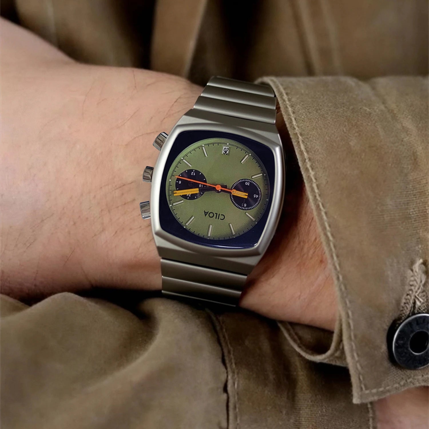 CILOA 2025 New Men's Premium Stainless Steel Quartz Watch - Business & Casual Style, Waterproof
