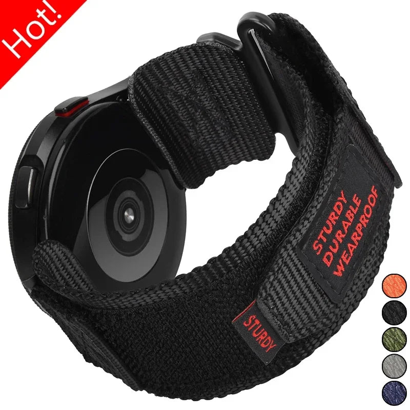 20mm 22mm Nylon Strap for Samsung Galaxy Watch 7/6/5/4 40 44mm 6Classic 47mm Sport Loop Bracelet for Huawei Watch GT3 4Pro Band