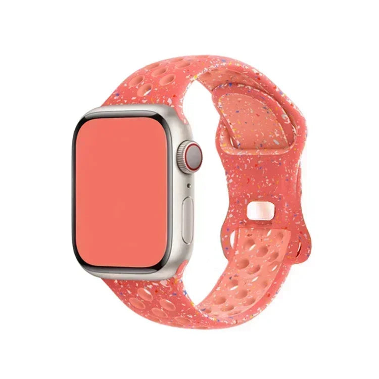 Original Silicone Strap For Apple Watch Band 49mm 44mm 45mm 40mm 42mm Breathable Correa for iWatch Series10 9 8 SE 7 6 Ultra