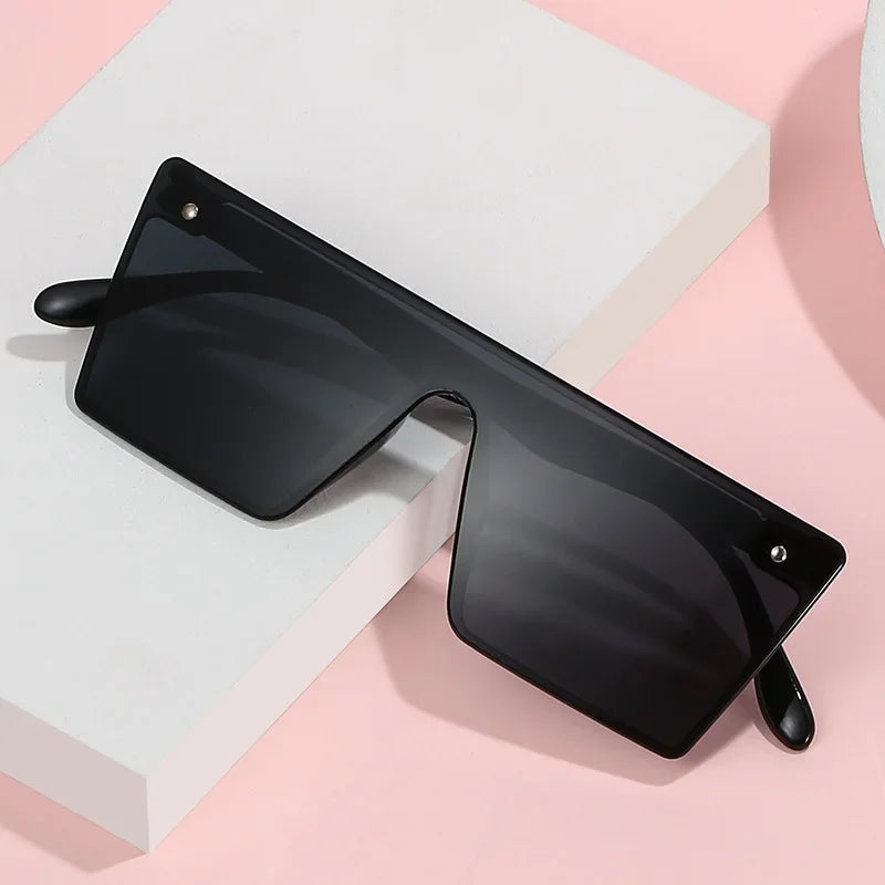 New Square Sunglasses Women Men Rimless Black Sun Glasses Lady Classics Vintage Rectangle Eyewear UV400 Oculos De Sol