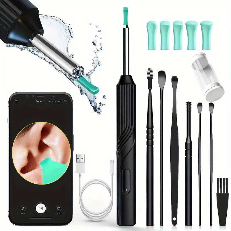 Visual Ear Wax Cleaner with Camera Safe Earwax Removal Endoscope with Camera Luminous Otoscope Ear Cleaning Tools Ear Care