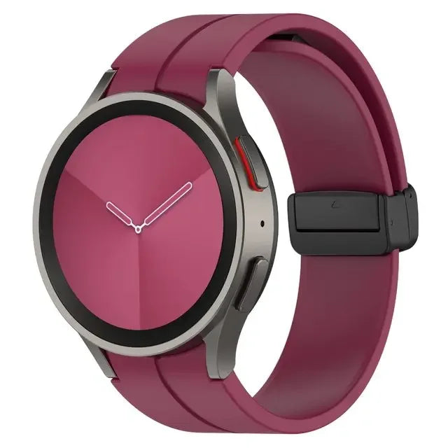 Original Silicone Band for Samsung Galaxy Watch 6 5 4 Classic Strap 47mm 43mm 44mm 40mm Magnetic Buckle Galaxy Watch 5 Pro 45mm