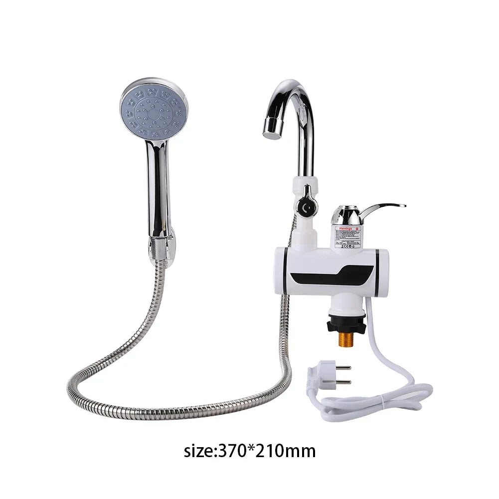 3000W Tankless Water Heater Faucet Shower Instant Electric Tap Heating Hot Water for Kitchen and Bathroom