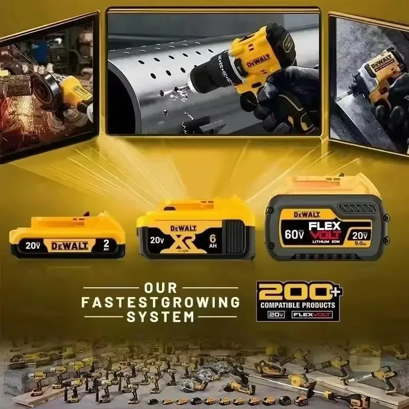 Original for DEWALT 20V/60V battery DCB606 DCB609 DCB182 DCB205 DCB206 DCB209 power tool 18V battery 6Ah 9Ah battery.