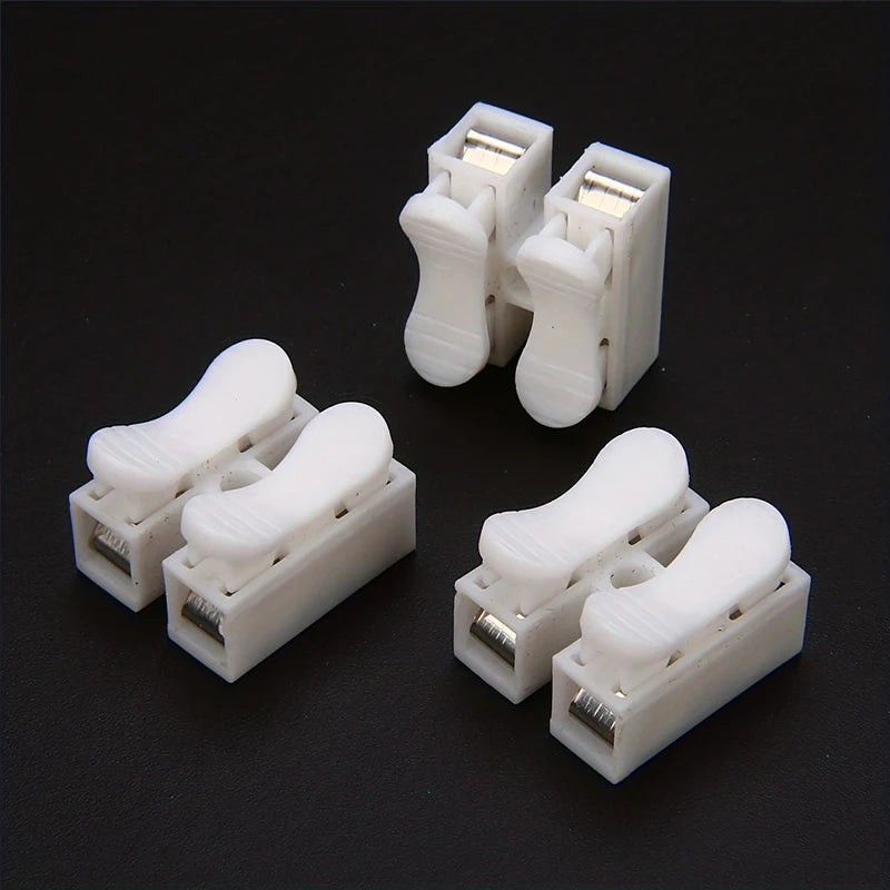 20pcs   2 Pins Electrical Cable Connectors CH2 Quick Splice Lock Wire Terminals Lamp Connection