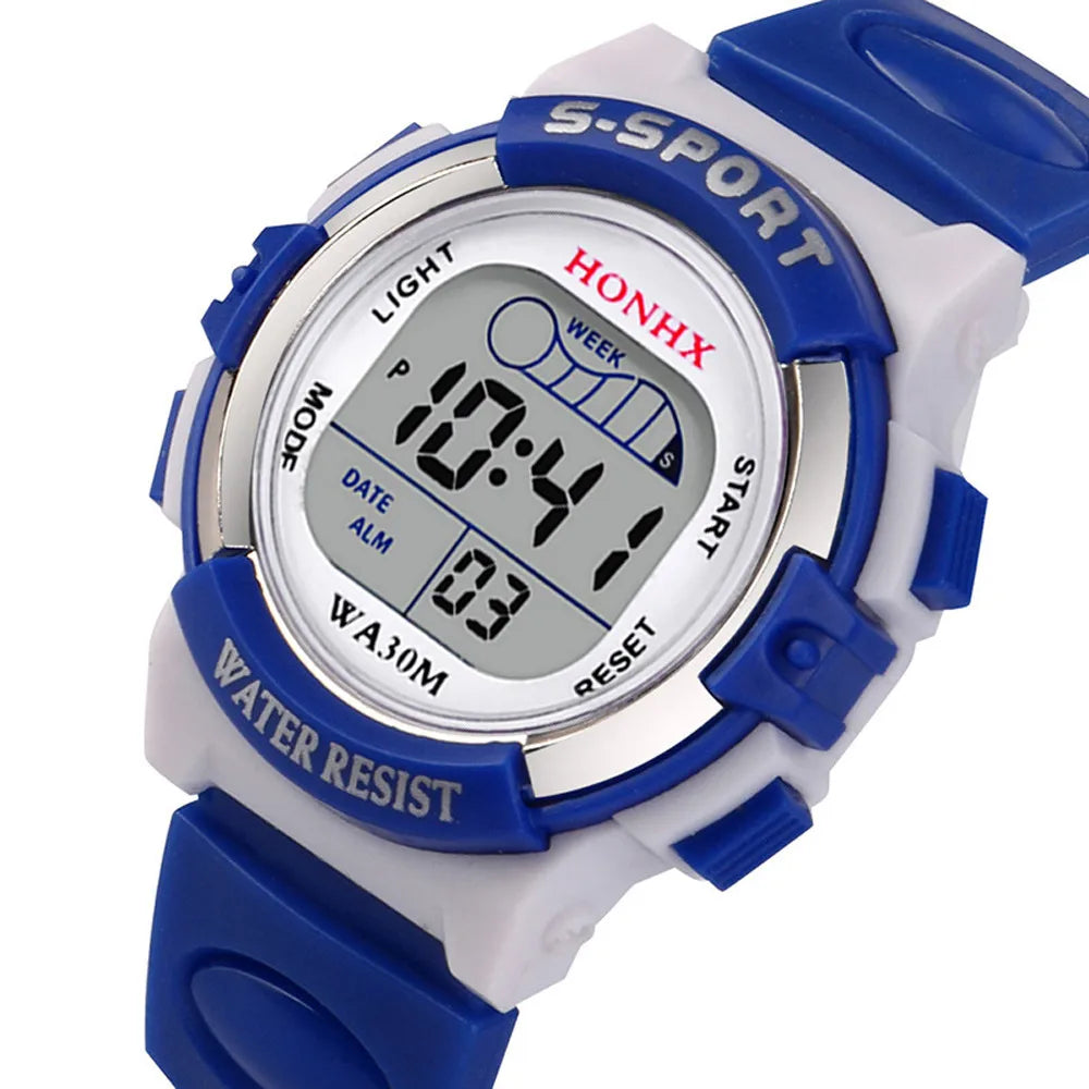 Waterproof Children Boys Digital LED Sports Watch Kids Alarm Date Watch Gift Children Casual Watches Bracelet