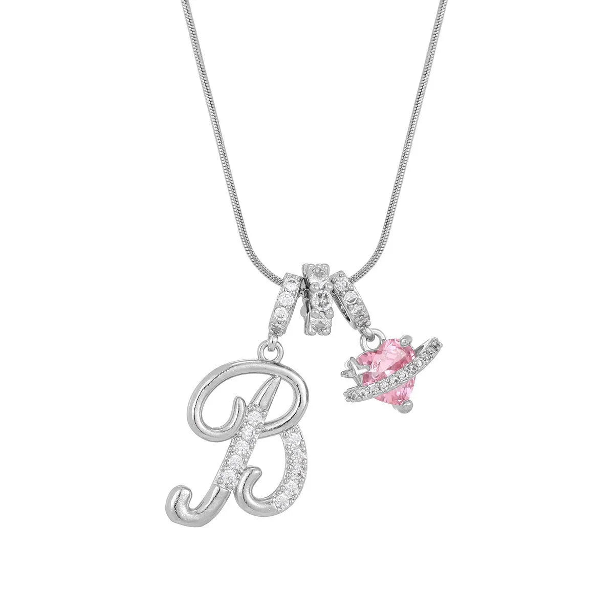 Fashion 26 English Letter Necklace for Women Sweet Girl Light Luxury High-End Stainless Steel Accessory Birthday Gift