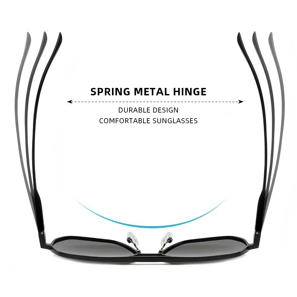 Luxury Metal Photochromic Sunglasses Men Women Fashion Polarized Sun Glasses Stylish Chameleon Anti-glare Driving Shades UV400