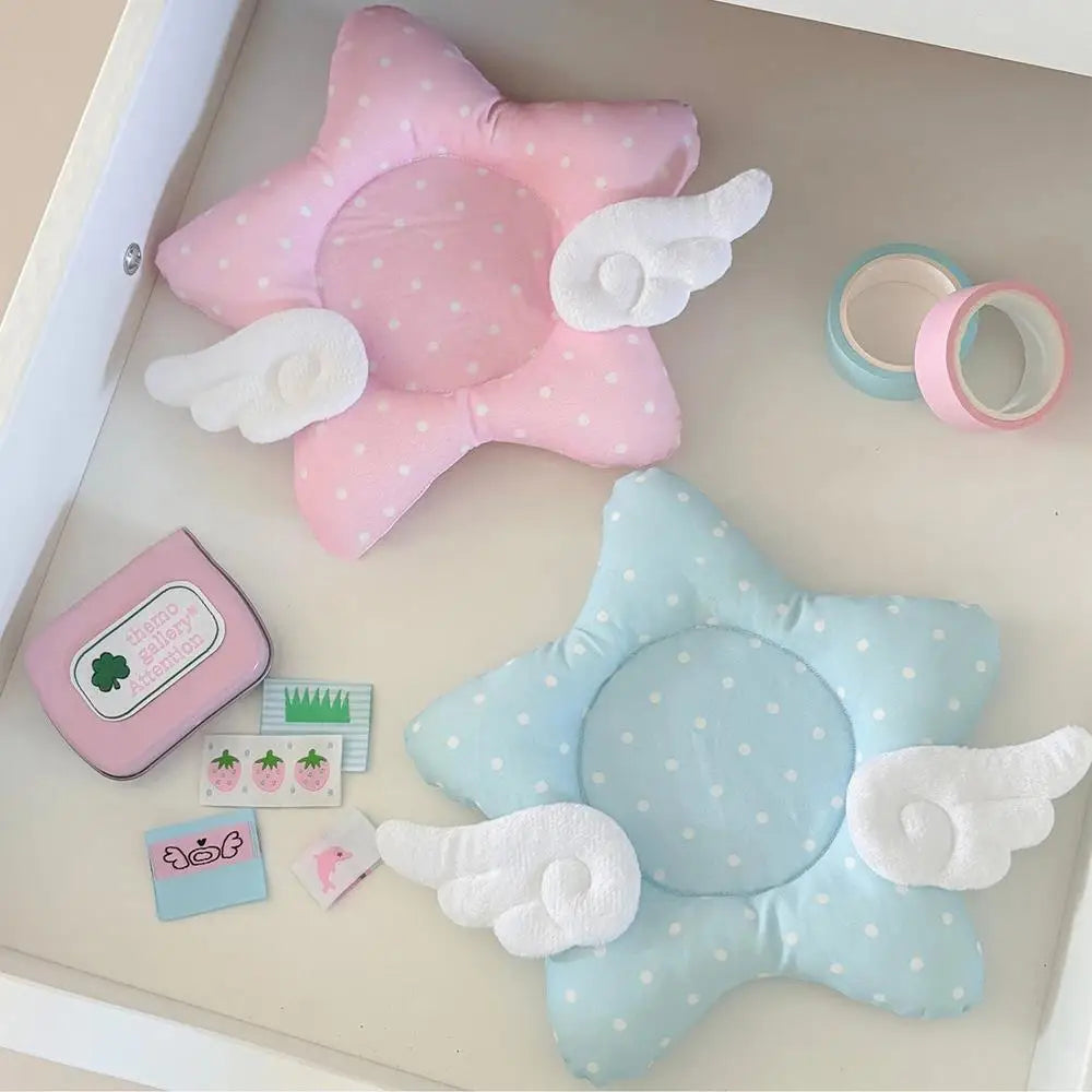 INS Korean Star Wings Insulated Coaster Thickened Cotton Filled Table Mat Star Shape Wing Dot Photo Props Home Decoration
